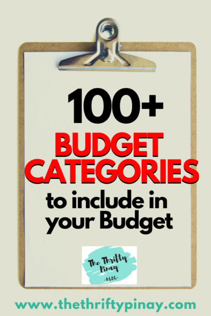 The Ultimate List of 100 Budget Categories to include in Your Budget ...
